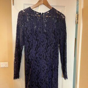 Blue lace dress Next size UK 10/US6 Classic pencil straight